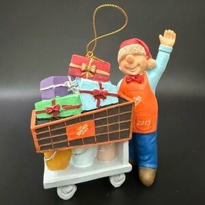 2013 Mr. Christmas Homer HOME DEPOT Shopping Cart Gifts Christmas Tree Ornament